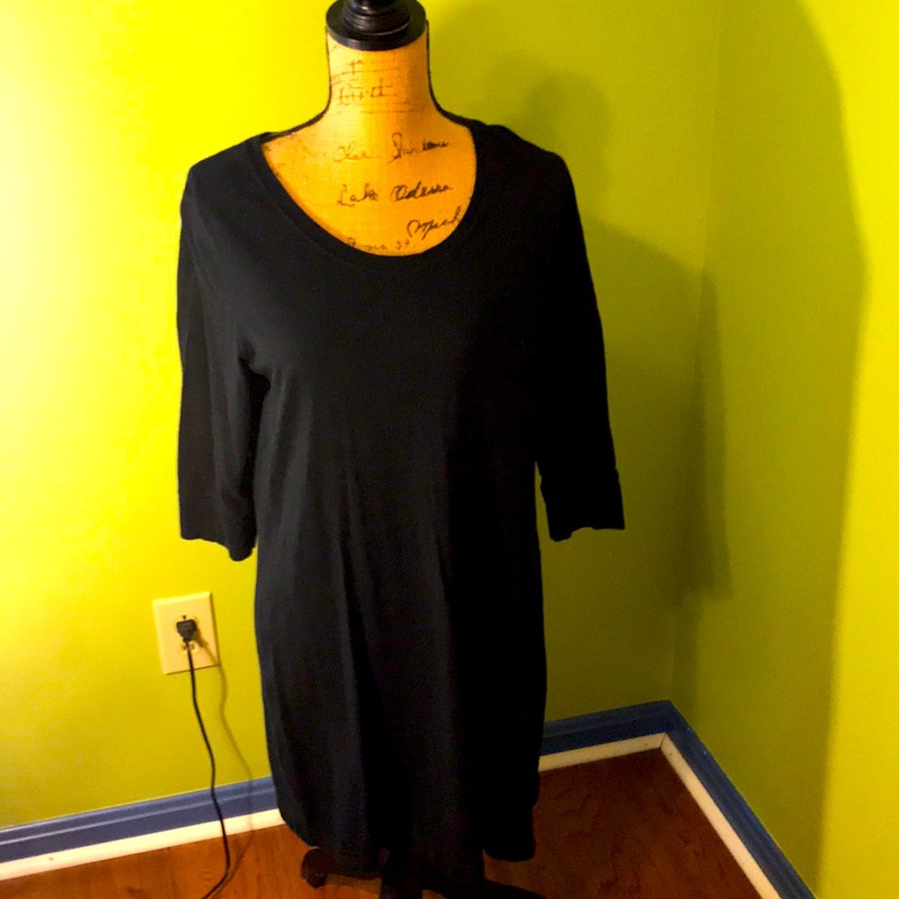 Black Crew-Neck Dress